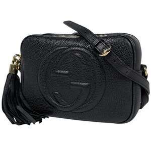 Gucci Soho Shoulder Bag with Tassel Fringe and Interlocking G Design, Leather...